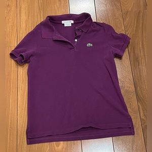 Women’s Purple Lacoste Polo - Sz 38/S